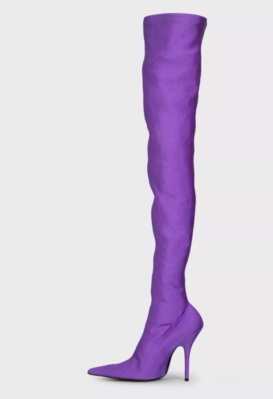 Balenciaga Knife Purple Over-the-Knee Boots EU 37